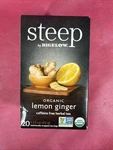 Bigelow Tea Steep Lemon Ginger Organic, 1.55OZ (43G) 20 Count (pack Of 1) V3. Fixed Price $6.99.