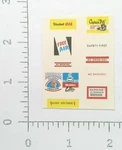 Vintage Free Air Maxwell Coffee Safety Signs Model Train Water Transfer Sticker. Fixed Price $7.95.