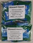 2X Maxwell House Decaf Ground Coffee 6- 1.1 Oz. Individual Servings 6.6 Each. Fixed Price $14.77.