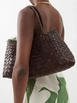Italian Leather Woven Hobo Bag Full Grain Summer Basket-style Weave Hand. Fixed Price $193.01.