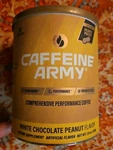 Caffeine Army Performance Coffee White Chocolate Peanut Flavor Exp 5/30/26. Fixed Price $23.99.