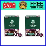 Starbucks Espresso Roast, Hot Iced Coffee, Dark K-cup, 22 Count ,2PACK. Fixed Price $37.94.