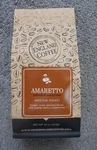 New England Amaretto Flavored Ground Coffee 1LB. Bag Med. Roast. Fixed Price $15.00.