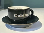 Cubita Coffee Espresso Cup & Saucer Cafe De Cuba Gold Rim. Fixed Price $18.00.