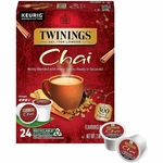 Twinings Of London Chai Flavoured Black Tea K-cup 24 / Box. Fixed Price $27.00.