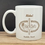 Aloha Don Hawaiian Grill Honolulu White Ceramic Double-sided Coffee/tea Mug. Fixed Price $18.49.