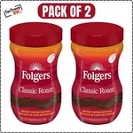 Folgers Pack Classic Roast Instant Coffee (2) 8-OUNCE Jars 100% Pure. Fixed Price $12.25.