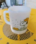 Vintage Anchor Hocking Fire Milk Glass Snoopy Mug-snows On French Toast. Fixed Price $25.00.