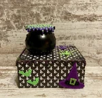 Cute Witches Brew Halloween Wooden Book Stack Tiered Tray Decoration Coffee Bar. Fixed Price $14.99.