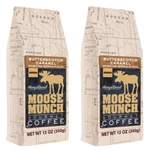 Moose Munch By Harry & David, Butterscotch Caramel Ground Coffee, 2/12 Oz Bags. Fixed Price $17.00.