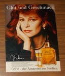 Rare Advertising Florio Amaretto Siciliano - Milva La Rossa 1985. Fixed Price $8.11.