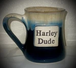 Harley Dude Blue Drip Glaze Pottery Coffee Mug Artisan Cup 16OZ Fathers Day Gift. Fixed Price $18.88.