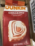 Dunkin' Cinnamania Flavored Ground Coffee 11 Oz. Fixed Price $12.95.