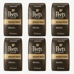 Peet's Coffee Brazil Ground Medium Roast, Case Bags 10.5 Ounce AUG/2026. Fixed Price $39.95.