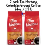 Tim Hortons Colombian Ground Coffee Dark Medium Roast 100% Arabica 2 Pack. Fixed Price $36.99.
