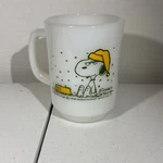 Snoopy Hate It When Snows On My French Toast Fire King Anchor 4" Mug. Fixed Price $20.00.