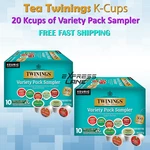 Tea Twinings 20 Kcup Pod Variety Pack, English Breakfast, Earl Grey, Chai, Green. Fixed Price $36.00.