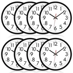 Lumuasky 8 Pack Wall Clock BULK12 Inch Silent Non-ticking Round Analog Classi.... Fixed Price $106.68.