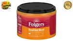 Folgers Breakfast Blend Ground Coffee, Mild Roast, 22.6 Oz Canister. Fixed Price $25.89.