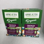 2X Sprouts Organic French Roast Dark Blend Decaf Coffee Pods 12 -0.32 Oz Ea. Fixed Price $35.00.