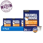 (4 Pack) Maxwell House Breakfast Blend Mild Roast K-cup Coffee Pods, 24 Ct Box. Fixed Price $39.59.