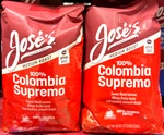 2 Packs Jose's Gourmet Coffee 100% Colombian Supremo Medium Roast = 5 Lbs. Fixed Price $74.50.