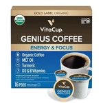 Vitacup Organic Genius Keto Coffee Pods, Increase Energy & Focus W/mct Oil 16. Fixed Price $14.00.