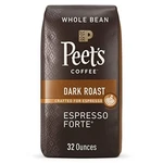 Peets Coffee, Dark Roast Whole Bean - Espresso Forte 32 Ounce Bag. Fixed Price $49.99.