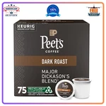 Peets Coffee, Dark Roast Keurig K-cup Pods Major Dickasons Blend 75 Count. Fixed Price $55.56.