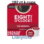 Eight Oclock The Original Kcups Medium Roast Coffee 192CT 16 Box 12 Old Stock. Fixed Price $79.74.