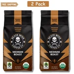 Death Wish Coffee, Organic And Fair Trade, Medium Roast, Ground 9OZ 2 Pk. Fixed Price $17.00.