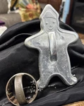 Vintage 1950S Gingerbread Man Aluminum Cookie Cutter & Fluted England. Fixed Price $22.44.