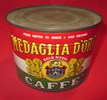 Vtg Nos Medaglia D'oro Caffe' Nero Brand Espresso After Dinner Coffee Tin 12 Oz. Fixed Price $100.00.