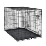 Vibrant Life Wire Dog Crate Double-door, Divider And Leak-proof Tray, Black, 42". Fixed Price $66.93.