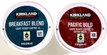 Kirkland Signature Coffee Keurig K-cups, Pacific Bold Dark Or Breakfast Light. Fixed Price $88.58.
