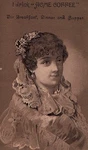 1880'S Drink Acme Coffee Lovely Lady Victorian Trade Card P131. Fixed Price $7.00.
