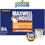 Maxwell House Breakfast Blend Mild Roast K-cup Coffee Pods, 84 Ct Box. Fixed Price $36.98.