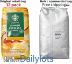 Starbucks Blonde Espresso Whole Bean Coffee 1LB 16OZ 453G Bag Light Roast 12PACK. Fixed Price $97.97.