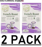 Pack - Nice French Roast Dark Coffee Single Serve Cups 12 (total 24 Ct). Fixed Price $19.76.