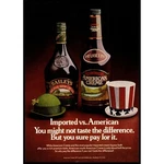 1982 Hublein American Creme Liqueur Vs Bailey's Irish Cream Vintage Print Ad Art. Fixed Price $16.97.