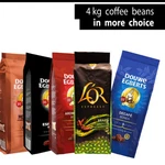 4KG Douwe Egberts & L'or Coffee Beans, Aroma Red, Decaf, Espresso, Intens, Mocca. Fixed Price $194.50.