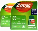 Zyrtec 90 Tablets *original Strength* 24 Hr Indoor/outdoor Allergy Ex 05/28+. Fixed Price $44.65.