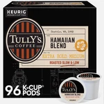 Tully's Hawaiian Blend K-cups, Medium Roast Coffee, 96 Count,. Fixed Price $36.99.
