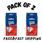 (2 Pack) Lavazza Crema Gusto Ground Coffee, Medium Roast, Arabica And Robusta. Fixed Price $14.55.