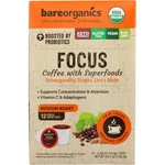 Bareorganics Focus Coffee Medium Roast With Superfoods Fair Trade. Fixed Price $22.99.