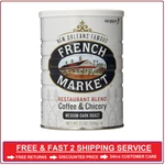 French Market Medium-dark Roast Restaurant Blend Ground Coffee & Chicory, 12 Oz. Fixed Price $11.59.