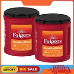 2 Packs Folgers Breakfast Blend Ground Coffee, Smooth & Mild 33.7 Oz Can. Fixed Price $42.63.