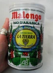 Empty French Organic Coffee Tin Box Plastic Lid Malongo Bio D'arabica, Tierra. Fixed Price $11.99.