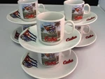 Flag Espresso Coffee Cup Cafecito Cubano Tacita Spoons Taza 2OZ & 3OZ Sets. Fixed Price $19.99.
