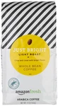 Amazon Fresh, Just Bright Whole Bean Coffee, Light 12 Ounce (pack 1). Fixed Price $8.24.